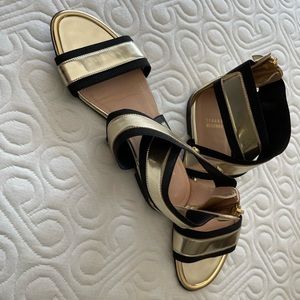 Summer stylish flat metallic sandals Stuart Weitzman